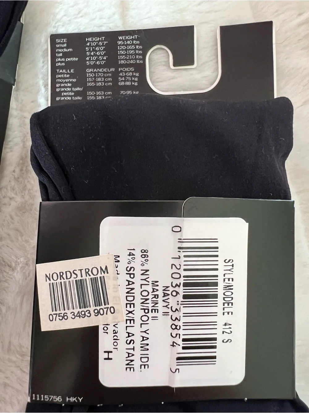 DKNY Marine Navy II Opaque Control Top Tights Lot of 3 Size Small NWT